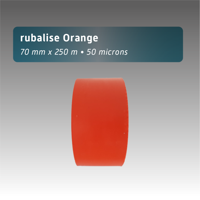 Rubalise Plastique orange 70 mm x 250 m – Balisage et Signalisation Extérieure